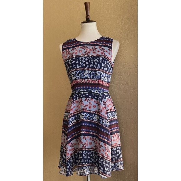 Maison Jules Womens Floral Printed Fit & Flare Dress Size S XL - Picture 11 of 12